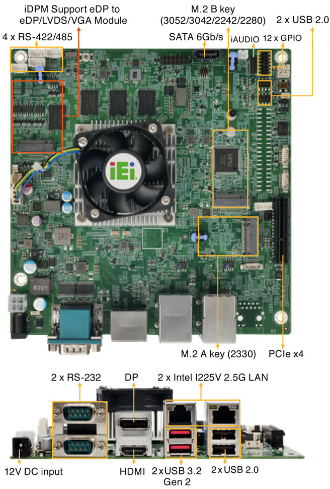 Anewtech industrial motherboard I-KINO-EHL-J6412 Mini ITX Motherboard IEI Singapore