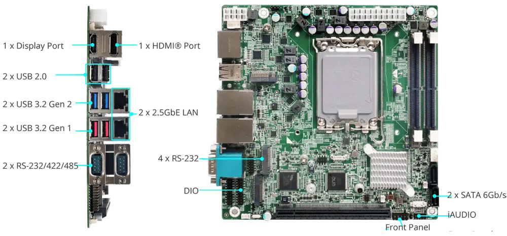 Anewtech-Systems-Industrial-Motherboard-I-KINO-ADL-H610-IEI-mini-ITX-Motherboard