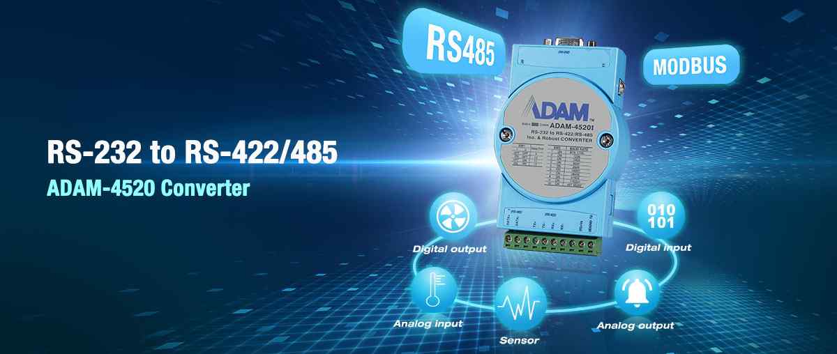 Anewtech AD-ADAM-4520 Advantech ADAM I/O Module RS-232/422/485 Serial Converter