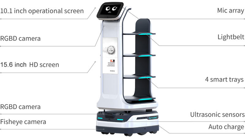 Anewtech systems ai delivery robot service robot ai robotics restaurant delivery robot singapore