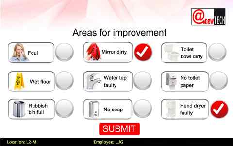 Anewtech systems smart toilet feedback system washroom feedback system 2