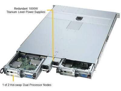 Anewtech Systems Supermicro Servers Supermicro Singapore SuperServer SYS-120TP-DC9TR Industrial Twin Server Supermicro Computer 2 Hot-plug System Nodes in 1U  SYS-120TP-DC9TR